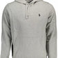 Chic Gray Hooded Sweatshirt with Embroidered Logo