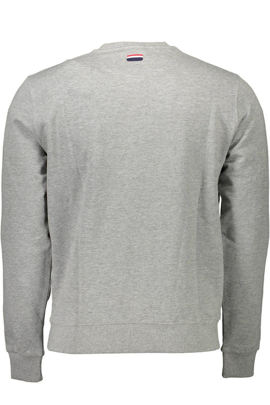 Classic Embroidered Logo Gray Sweatshirt