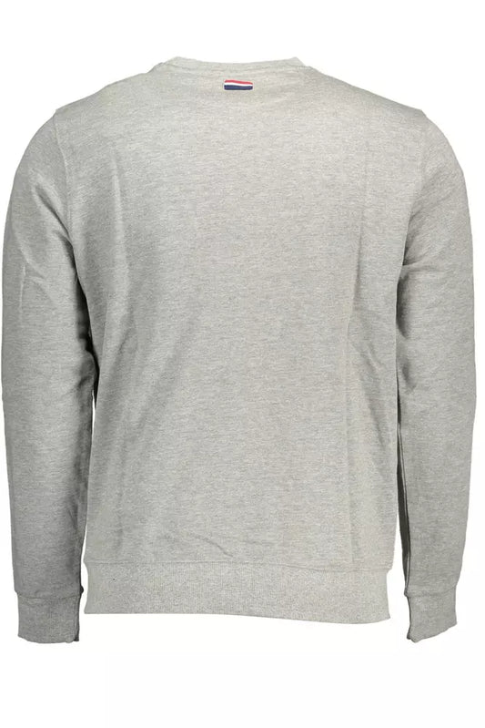 Classic Gray Cotton Crew Neck Sweater