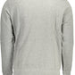Classic Gray Cotton Sweatshirt with Logo Embroidery