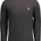 Elegant Black Cotton Crew Neck Sweater