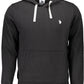 Sleek Black Hooded Sweatshirt with Logo