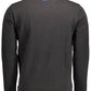 Elegant Black Cotton Crew Neck Sweater