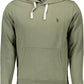 Elegant Green Hooded Sweatshirt With Logo