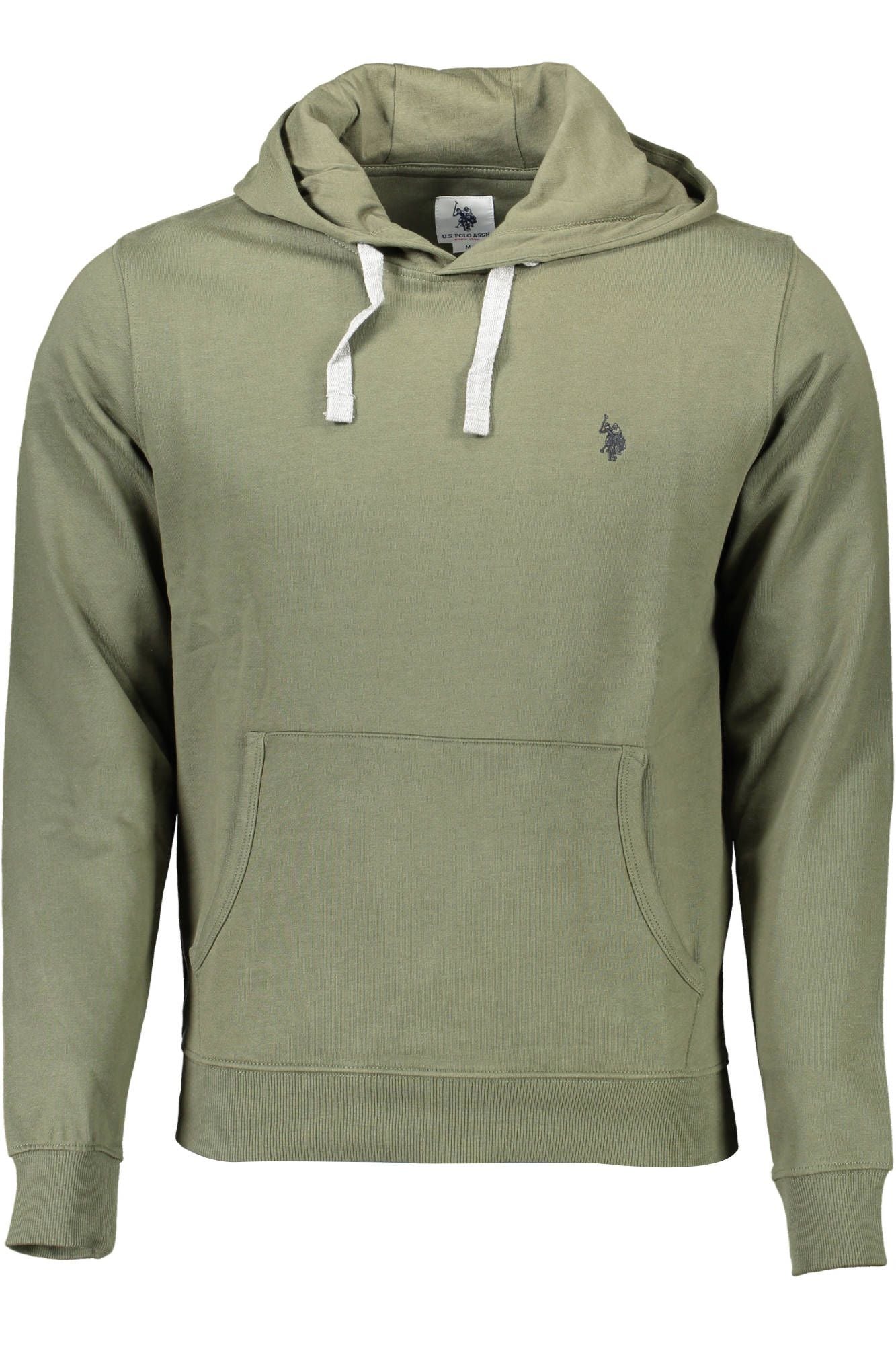 Green Cotton Hooded Sweatshirt with Logo