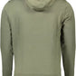 Elegant Green Hooded Sweatshirt With Logo