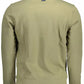 Chic Green Cotton Sweater with Embroidered Logo