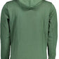 Green Cotton Hoodie with Contrasting Logo
