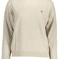 Chic Beige Turtleneck with Elegant Embroidery