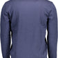 Elegant Blue Turtleneck with Embroidered Logo
