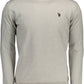 Elegant Gray Turtleneck Cashmere Blend Sweater