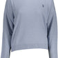 Elegant Light Blue Embroidered Sweater