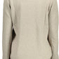 Chic Beige Embroidered Logo Sweater