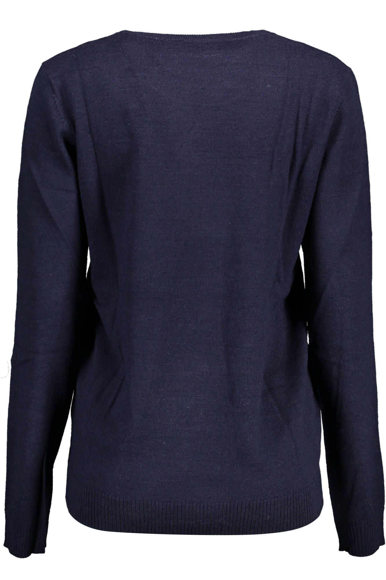 Chic Blue Crew Neck Embroidered Shirt