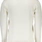 Crisp White Crew-Neck Embroidered Sweater