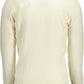 Chic White Sweater with Contrasting Embroidery