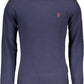 Classic Blue Wool-Blend Slim Sweater