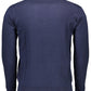 Elegant Blue Cotton Cashmere Sweater