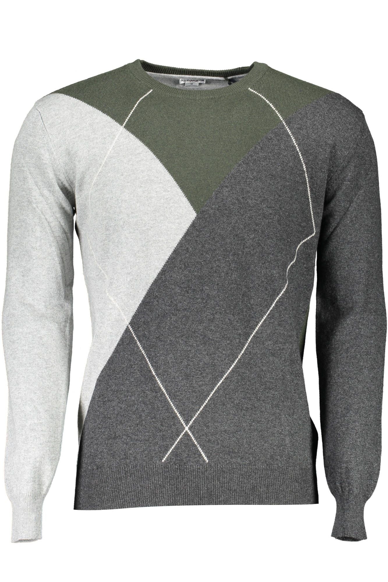 Elegant Gray Wool Sweater with Logo