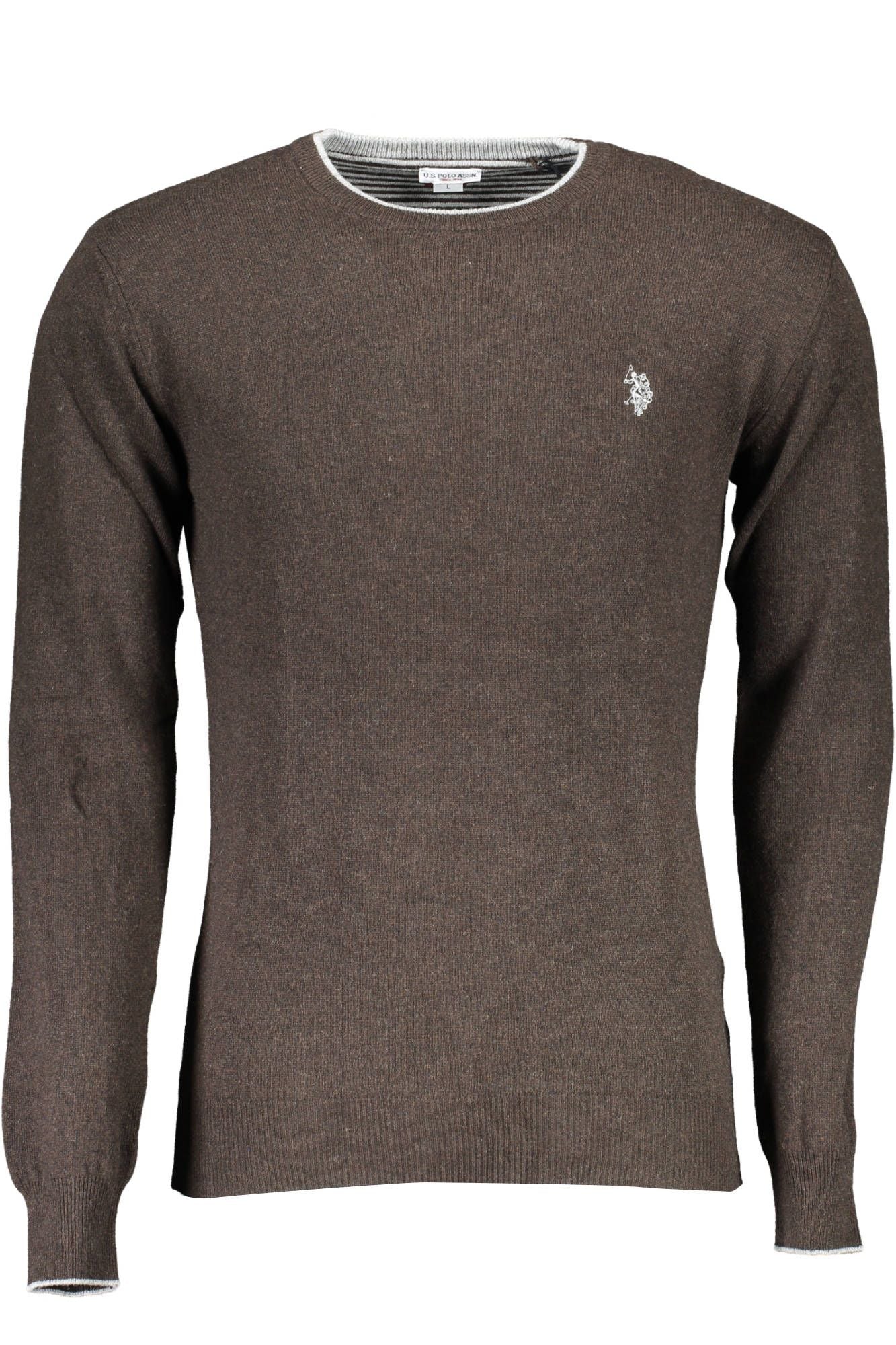 Slim Wool Sweater with Contrasting Details