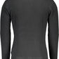 Elegant Black Wool Slim Sweater