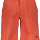 Vibrant Orange Cotton Bermuda Shorts