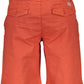Vibrant Orange Cotton Bermuda Shorts