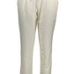 Elegant White Contrast Detail Joggers