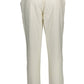 Elegant White Contrast Detail Joggers