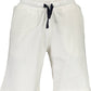 Elegant White Cotton Shorts with Embroidery Detail