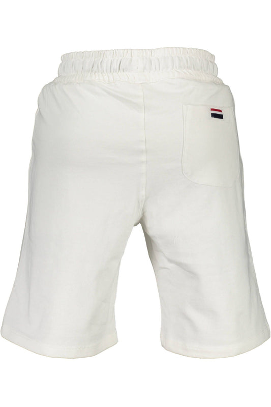 Elegant White Cotton Shorts with Embroidery Detail