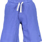 Chic Blue Cotton Shorts with Elastic Waistband