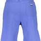 Chic Blue Cotton Shorts with Elastic Waistband