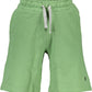 Classic Green Cotton Shorts with Embroidery