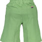 Classic Green Cotton Shorts with Embroidery