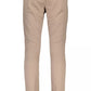 Chic Beige Cotton Stretch Trousers