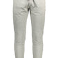 Chic Gray Sports Pants with Elegant Embroidery