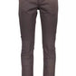 Elegant Brown Cotton Blend Trousers