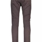 Elegant Brown Cotton Blend Trousers