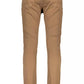 Chic Brown Cotton Blend Trousers