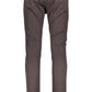 Elegant Brown Cotton Trousers with Logo Detail