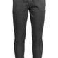 Chic Black Cotton Sports Pants with Ankle Cuff