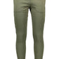 Chic Green Sports Trousers with Embroidery