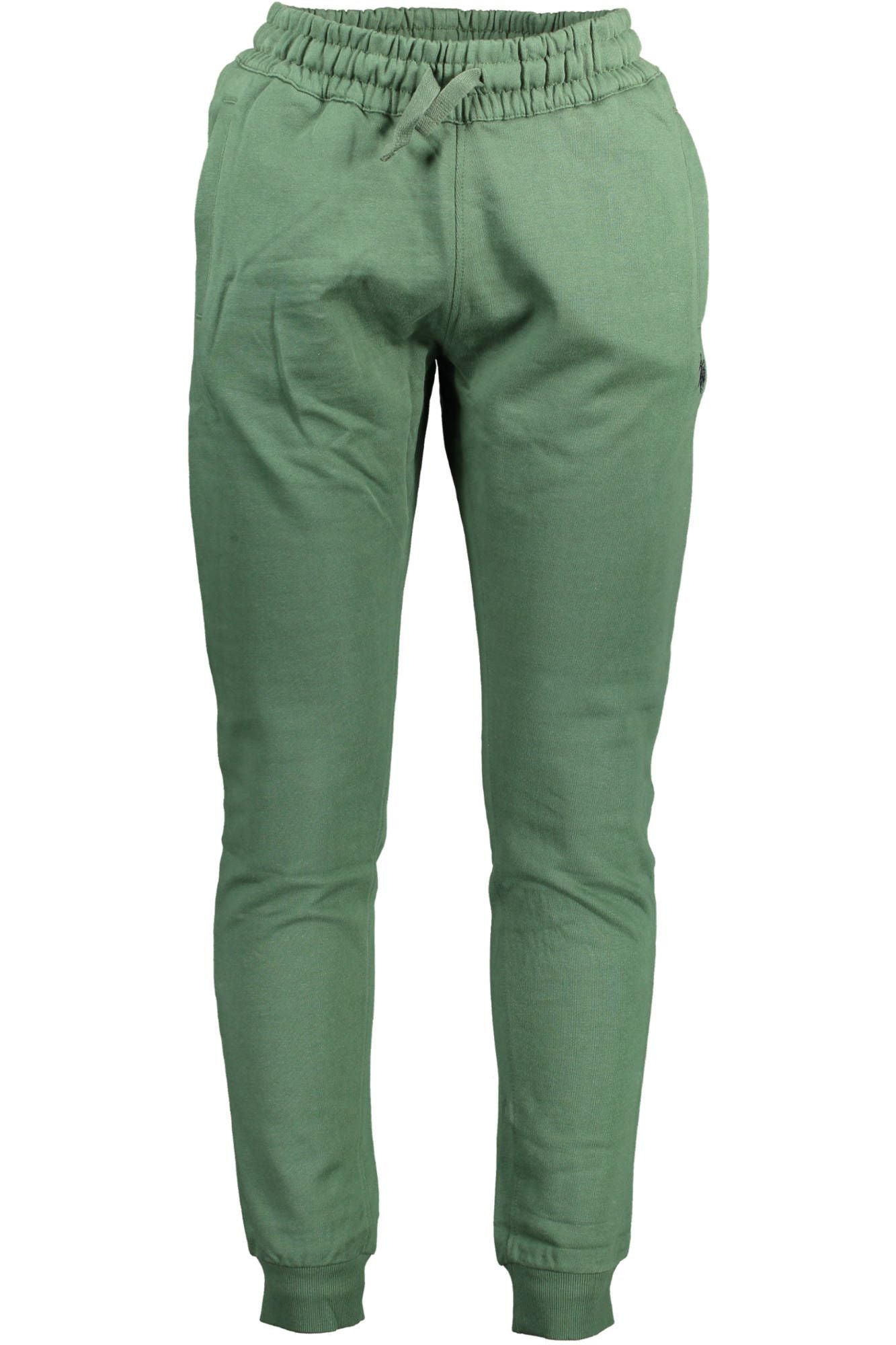 Elegant Green Sports Pants with Ankle Cuff