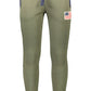 Chic Green Elastic Waistband Sports Trousers