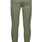 Chic Green Sports Trousers with Embroidery
