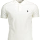 Elegant White Embroidered Polo Shirt
