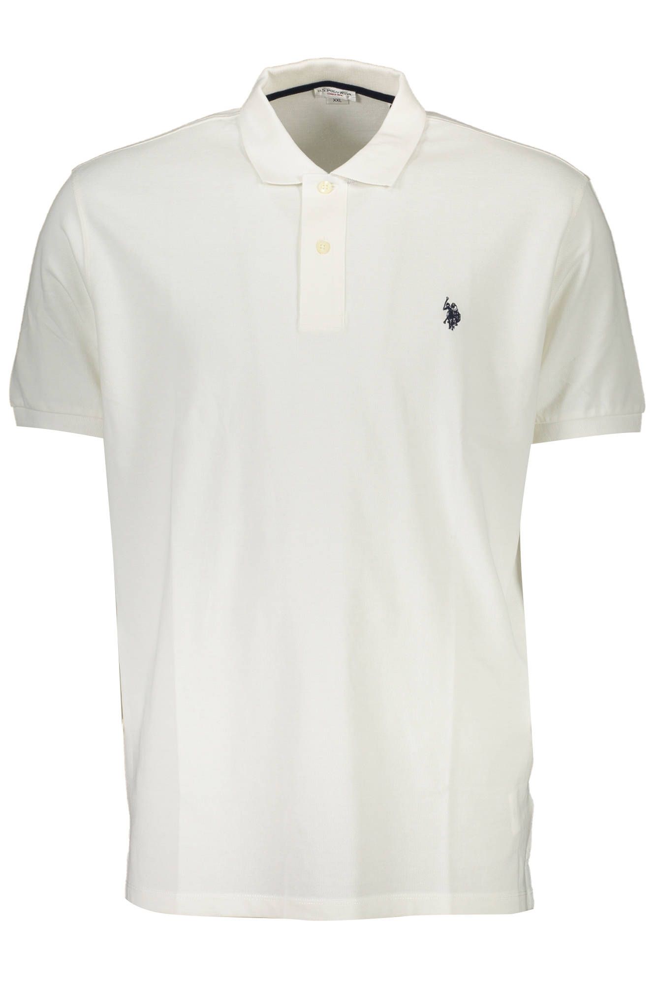 Chic White Embroidered Polo for Men