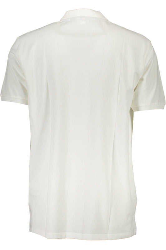 Chic White Embroidered Polo for Men