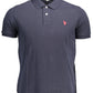 Chic Short-Sleeved Blue Polo Shirt